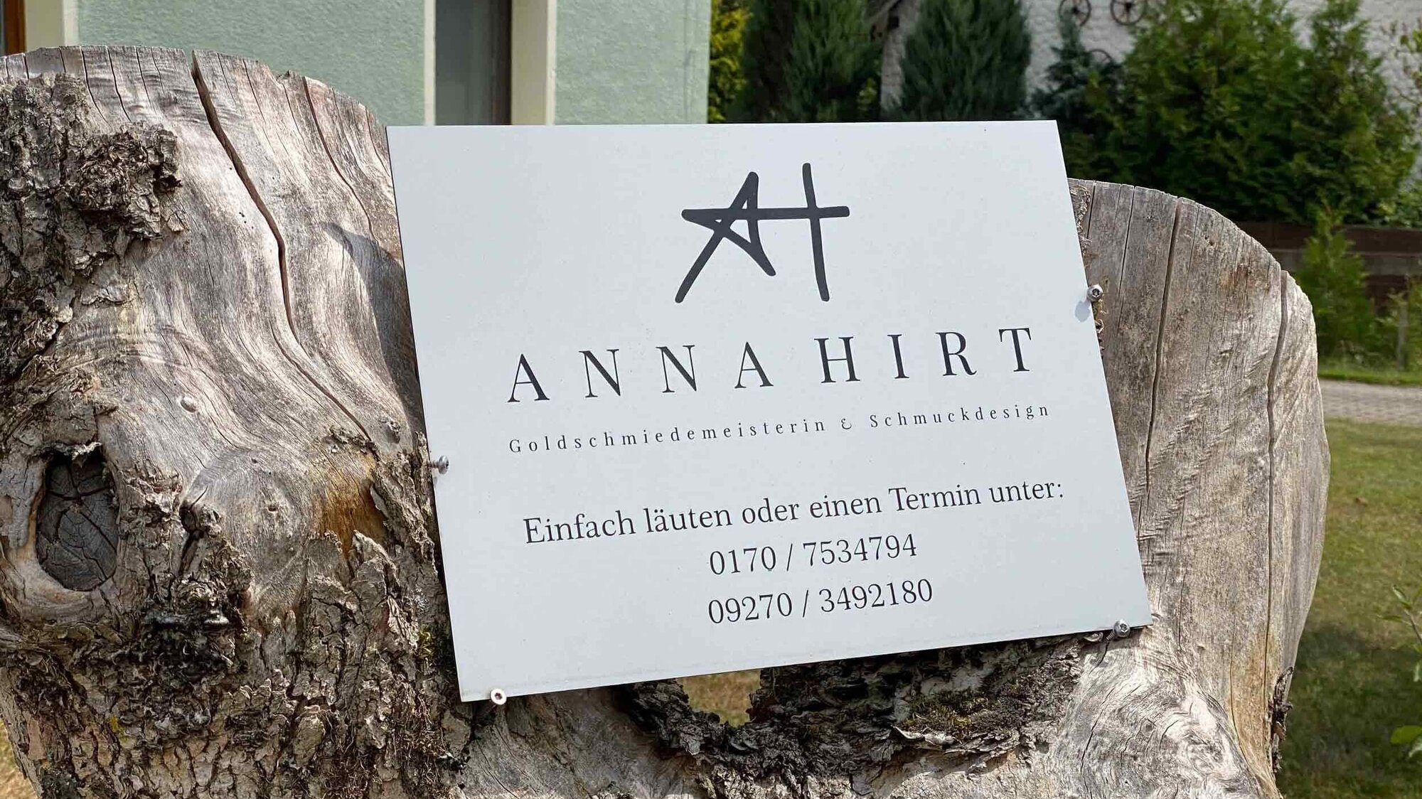 Das Atelier von Anna Hirt - Firmenschild 